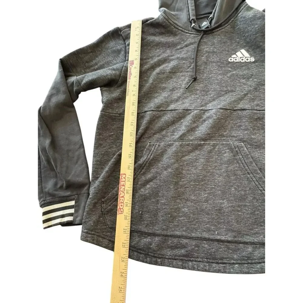 Adidas Hoodie Mens Small (?)‎ Pullover Gray Sweatshirt Workout Running READ